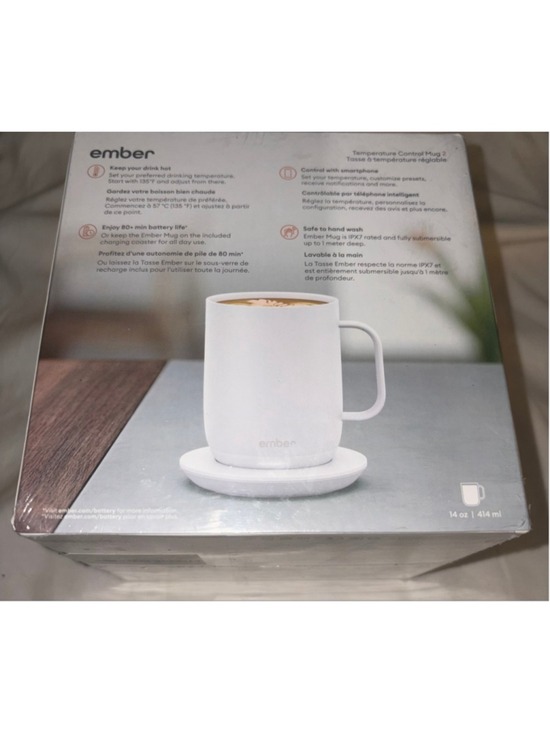 Ember Other - NEW Sealed Ember 2 Temperature Control Mug, 14 oz, White with Handle